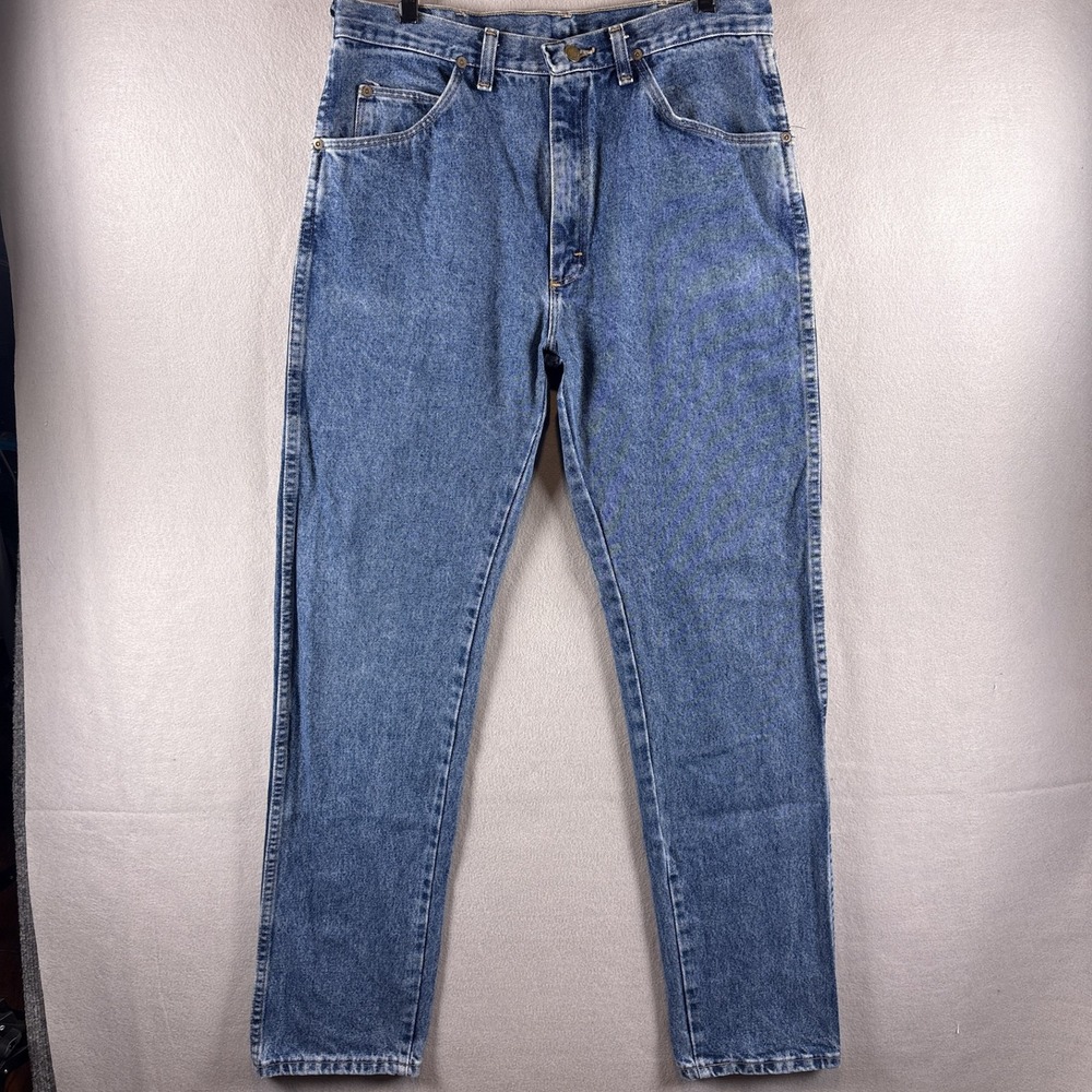 Vintage Wrangler Regular Fit Jeans 34x34 (Fits 33x32) Medium Wash 96501 Made USA